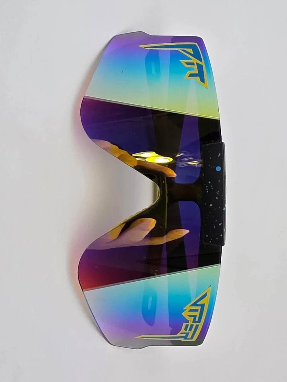 Pit Viper The Cosmos Flip-Offs 2.0 Black Frame Gold Mirror Lens Sunglasses